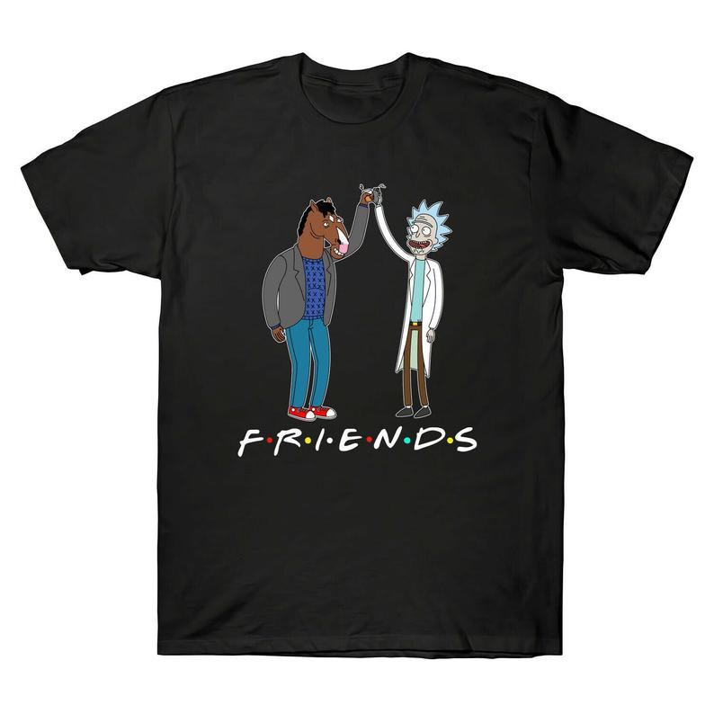 Rick and Morty and Bojack Horseman Friends Funny T Shirt