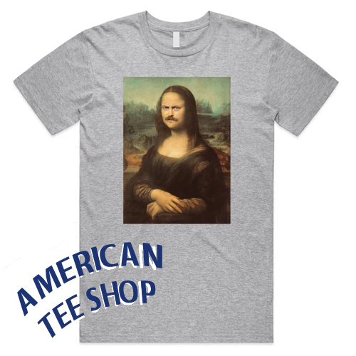 Ron Swanson Mona Lisa T-shirt