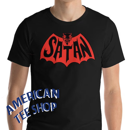 Satan Devil Bat Man Vintage Style Logo T-Shirt