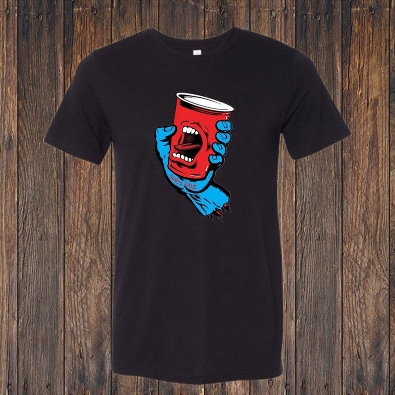 Screaming hand Santa Cruz zombie style T Shirt
