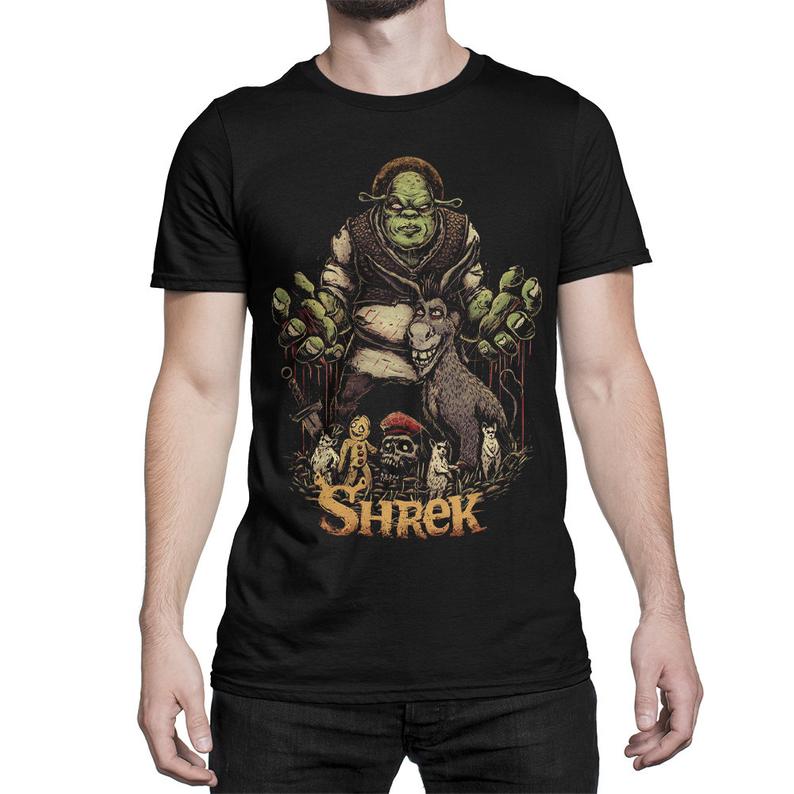 Shrek In Horror Style Art T-Shirt