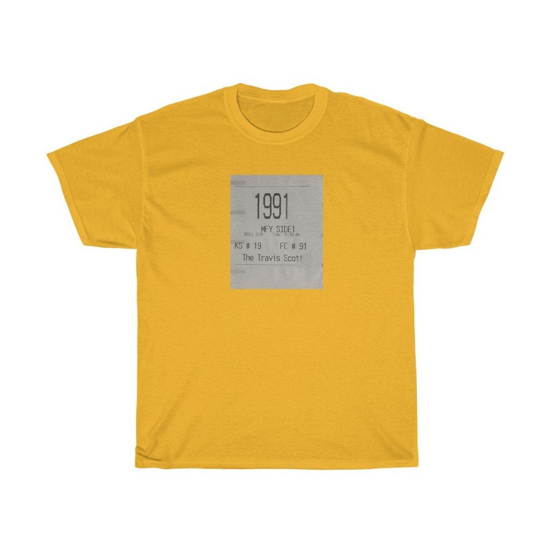 Travis scott meal receipt t shirt