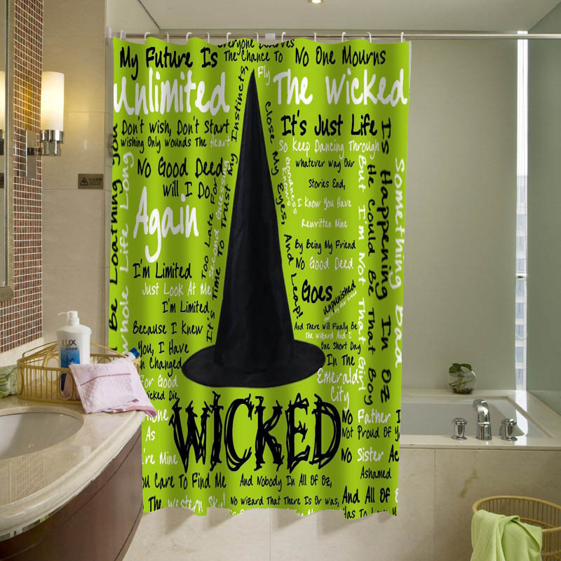 Wicked Wicked Lyrics Shower Curtain