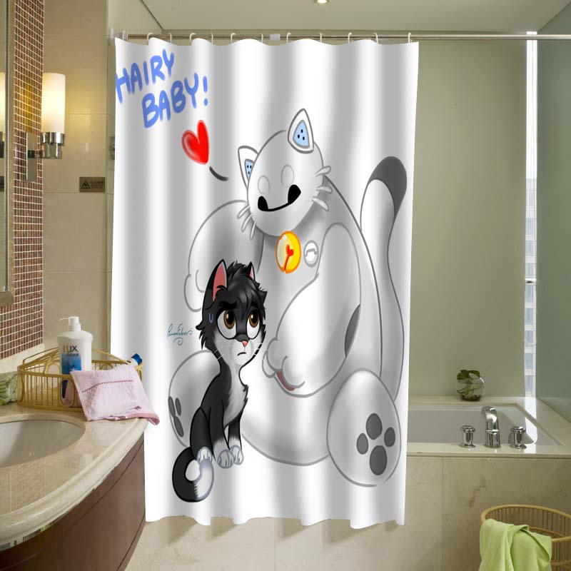 baymax and hiro Shower Curtain