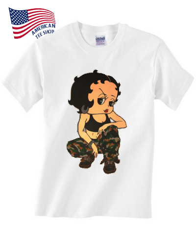 betty boop camo t-shirt