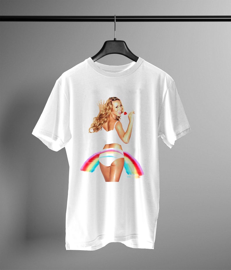 mariah carey rainbow t shirt